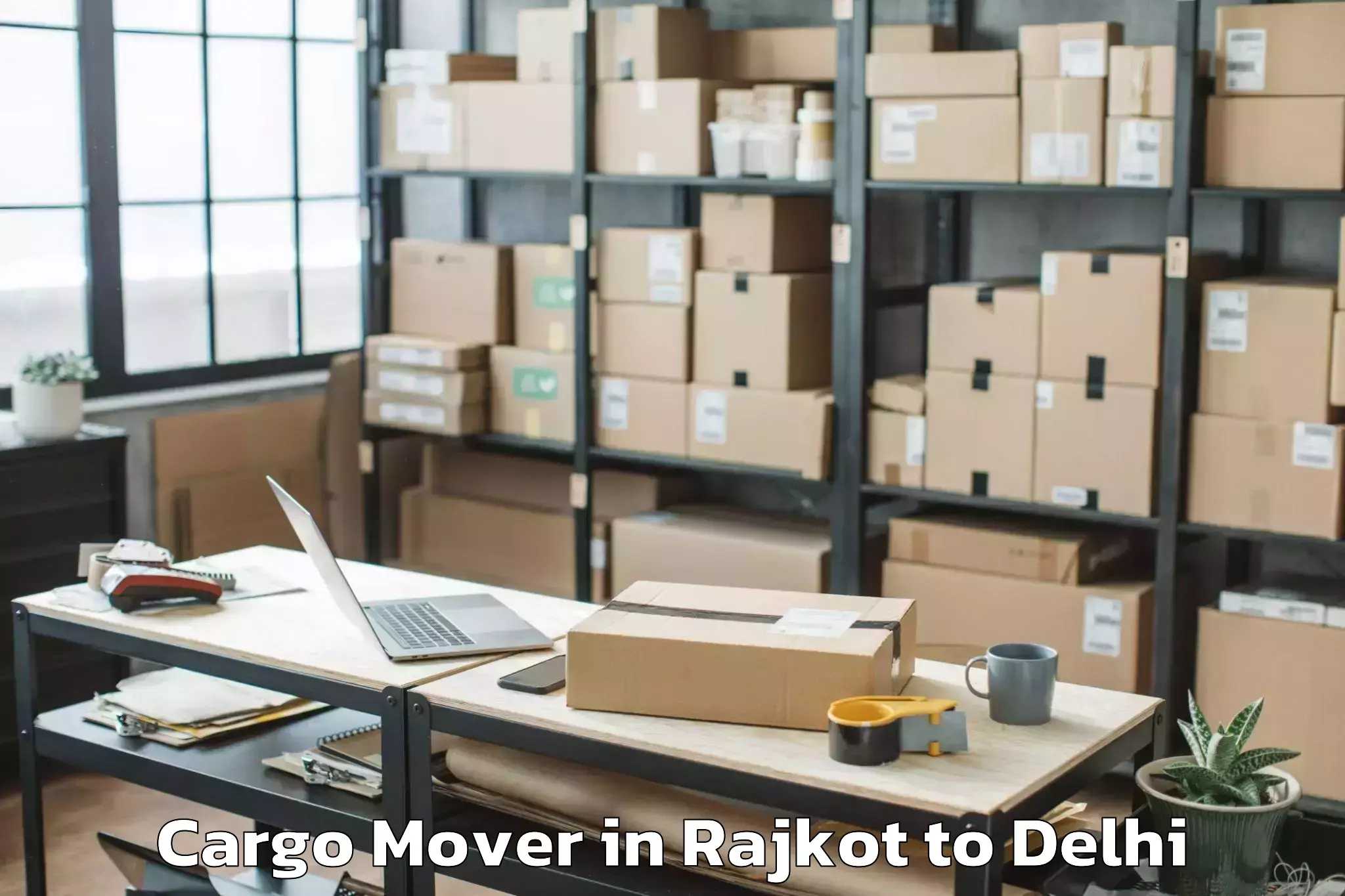 Get Rajkot to D Mall Pitampura Cargo Mover